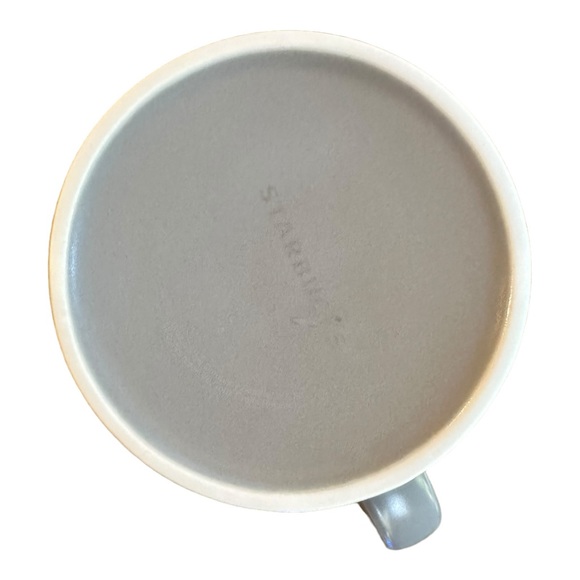 Starbucks 2013  16oz gray ceramic mug wide base embossed vertical logo - Picture 7 of 7
